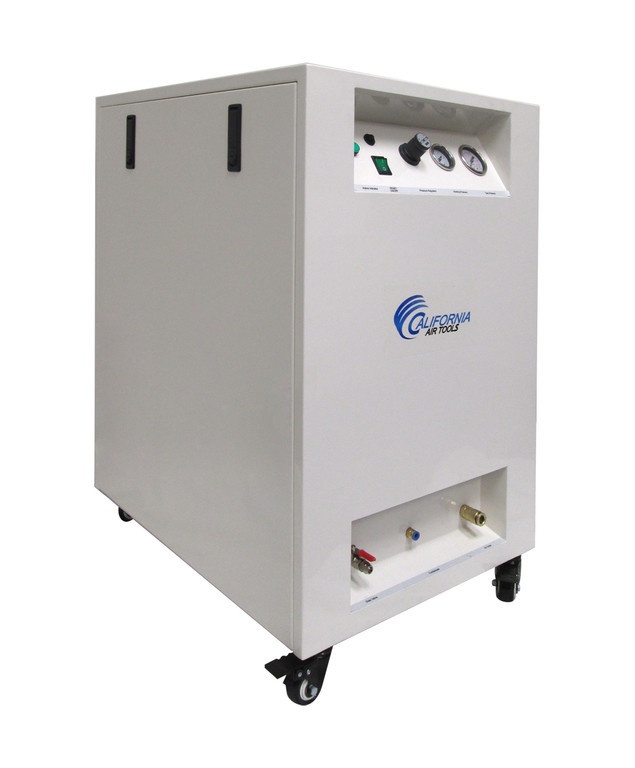 California Air Tools 1.0 Hp Ultra Quiet & Oil-Free with Air Dryer, Aftercooler and Sound Proof Cabinet 8010DSPC 