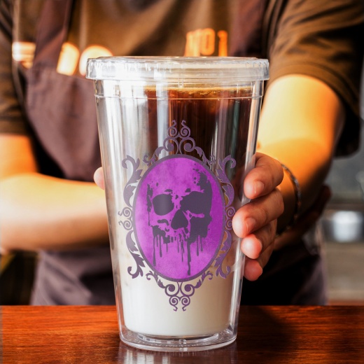 Drip Skull Acrylic Cup - Fuchsia
