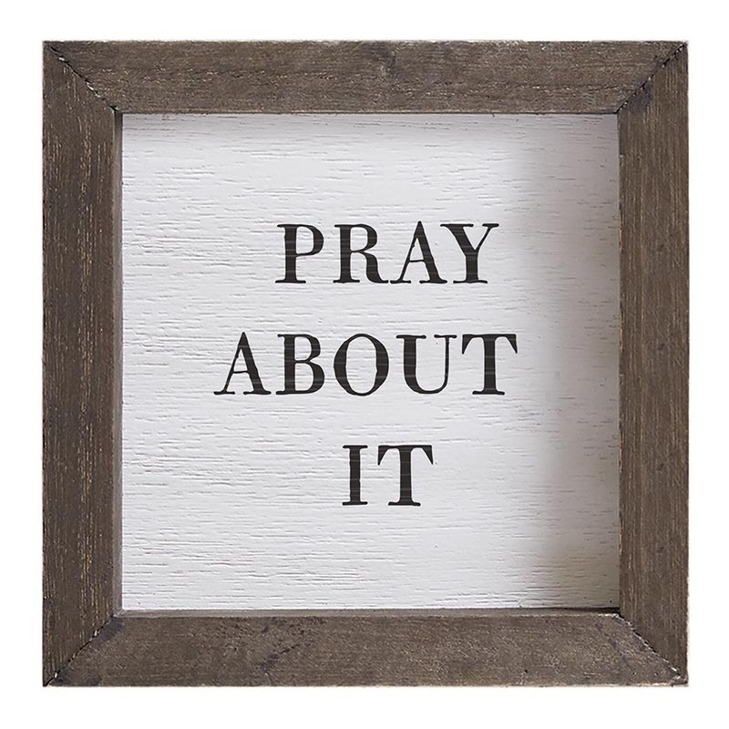 Face To Face Petite Word Board - Pray About It