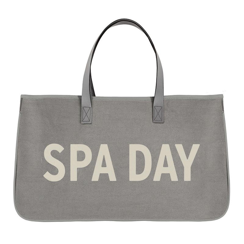 Grey Canvas Tote - Spa Day