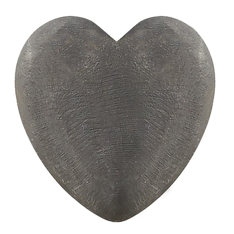 Small Paulownia Wood Heart - Grey