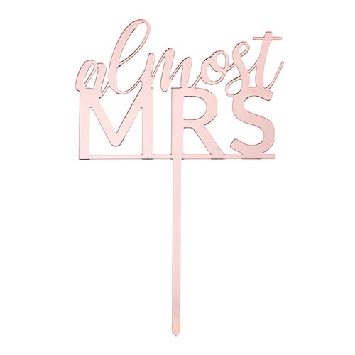 Acrylic Cake Topper - Almost Mrs