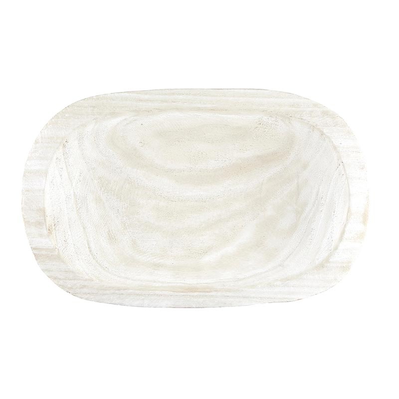 Paulownia Wood Bowl - White