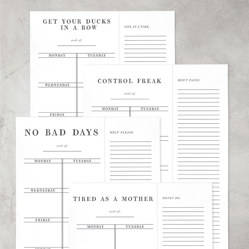 Pack Smart - Face To Face Weekly List Pad Collection