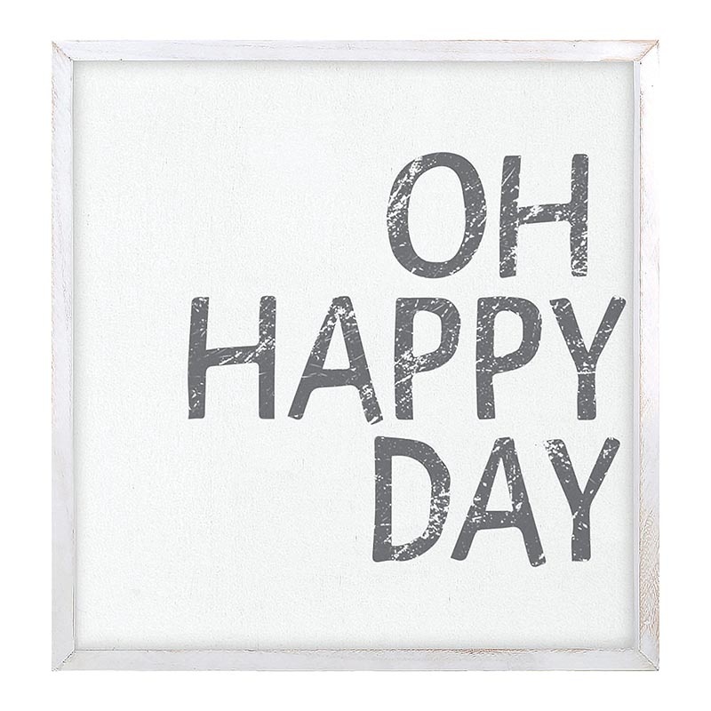 Face To Face 22" Sq Word Board - Oh Happy Day