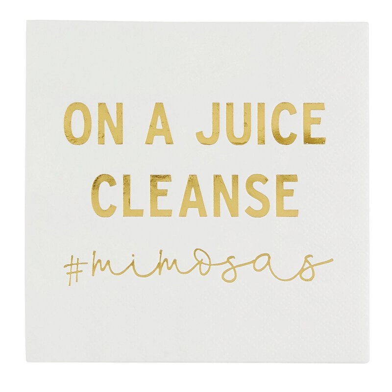 Cocktail Napkin - On A Juice Cleanse #Mimosas