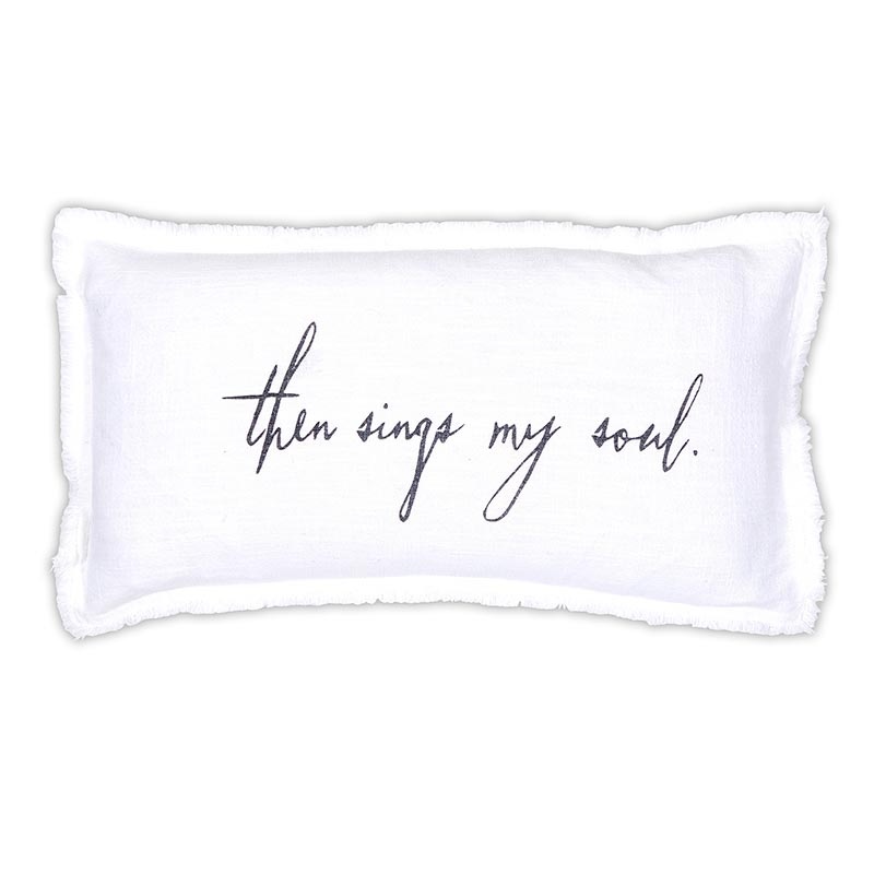 Face To Face Lumbar Pillow - Then Sings My Soul