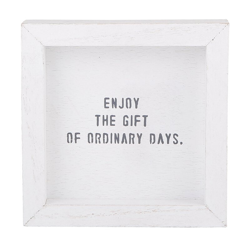 Face To Face Petite Word Board- Enjoy The Gift Of Ordinary Days