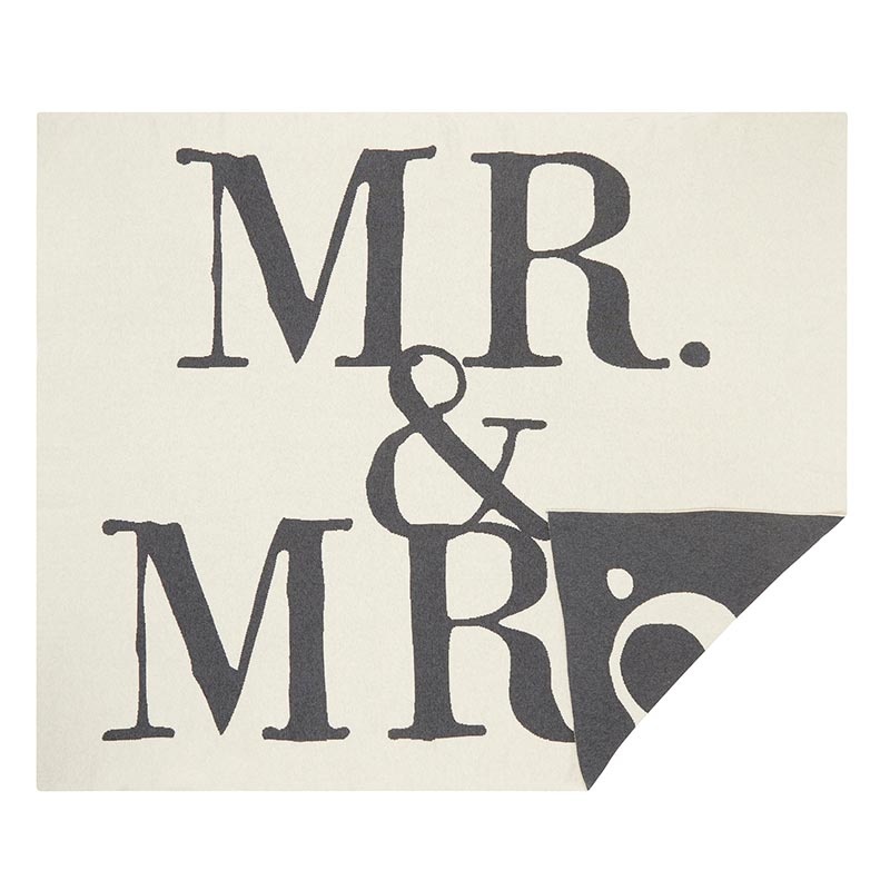 Face To Face Luxe Throw - Mr. & Mrs