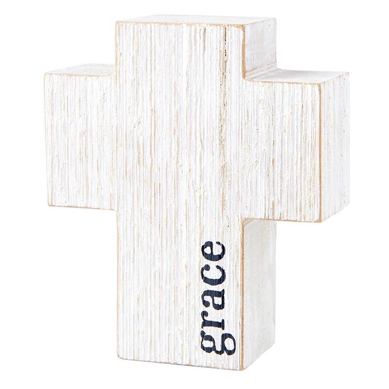 Face To Face Wood Cross - Grace