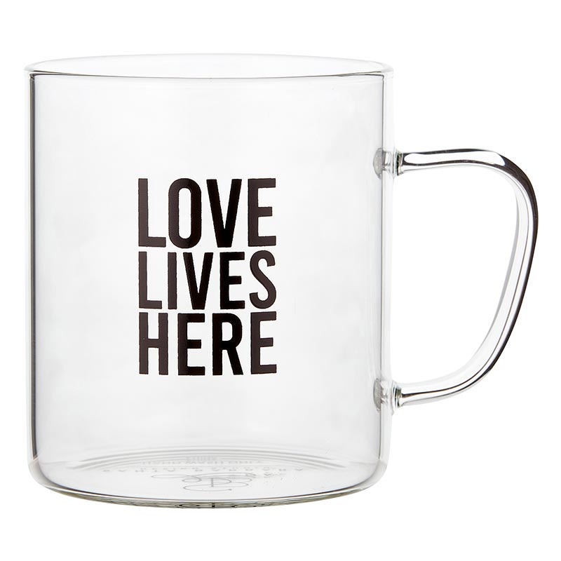 Glass Mug - Love Lives Here