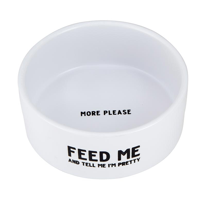 Ceramic Pet Bowl - Feed Me