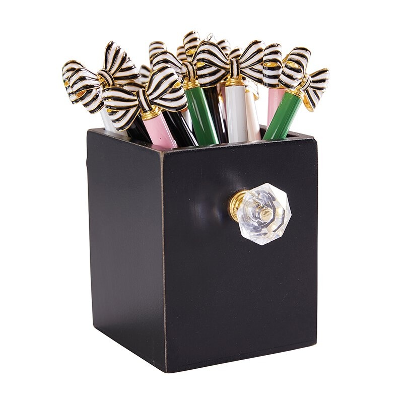 Striped Bow Pen Filled Display