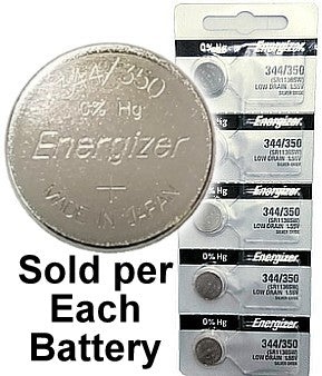 Energizer Batteries 344 / 350 (Sr1136w, Sr1136sw) Silver Oxide Watch Battery. On Tear Strip