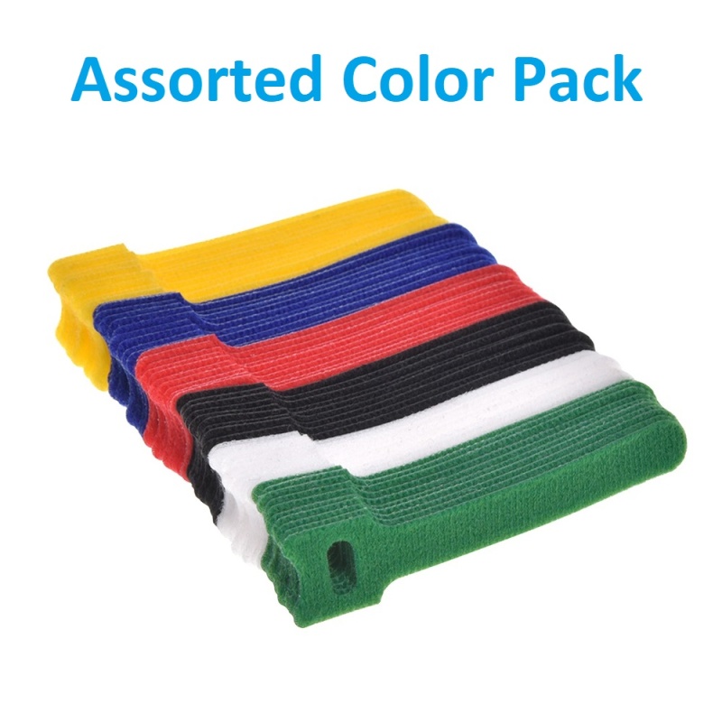 Hook & Loop Wrap Strap, Multi Color Pack