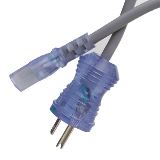 3Ft Hospital Grade Power Cord, Green Dot, 18 AWG SJT