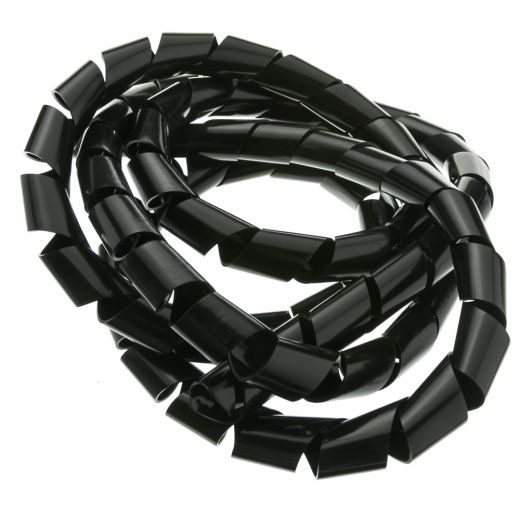 5ft Split Loom Cable Wrap, Black, 30mm Diameter with Tool