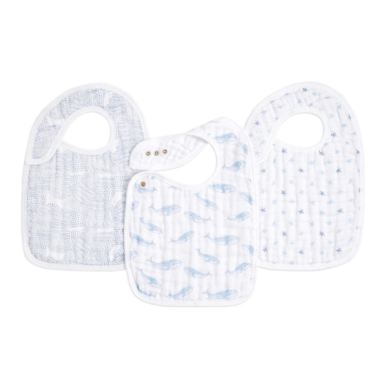 Organic Cotton Snap Bibs 3 Pack