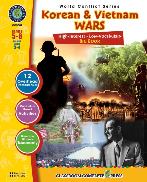 Classroom Complete Regular Education Social Studies Book: Korean & Vietnam Wars Big Book, Grades - 5, 6, 7, 8