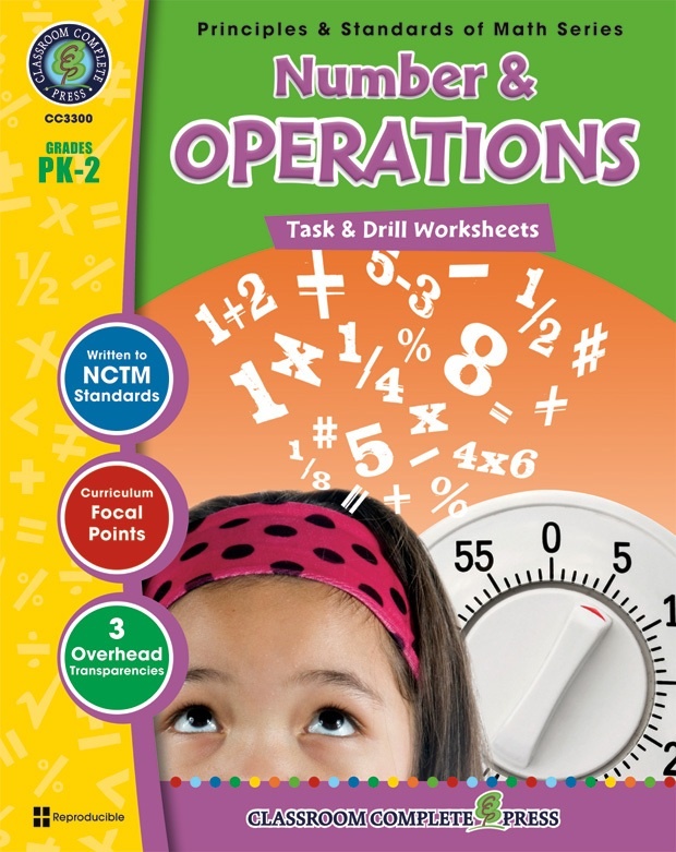 Classroom Complete Regular Edition Book: Number & Operations - Task & Drill Sheets, Grades PK, K, 1, 2