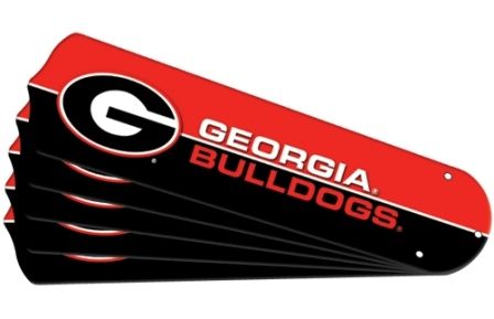 New Ncaa Georgia Bulldogs 52" Ceiling Fan Blade Set