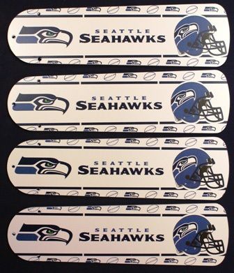 New Nfl Seattle Seahawks 42" Ceiling Fan Blades Only