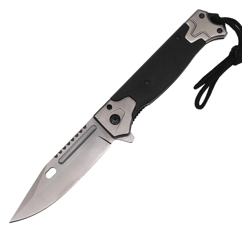 5" Spring Assisted Titanium Knife With Lanyard