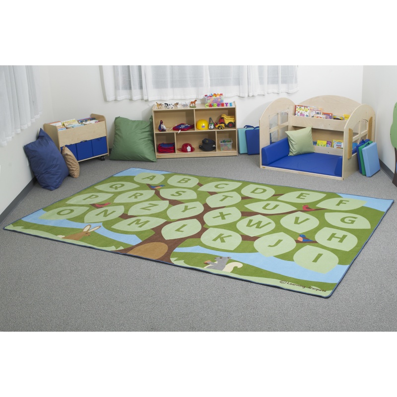 Alphabet Seating Tree Educational Rug Rectangle Large