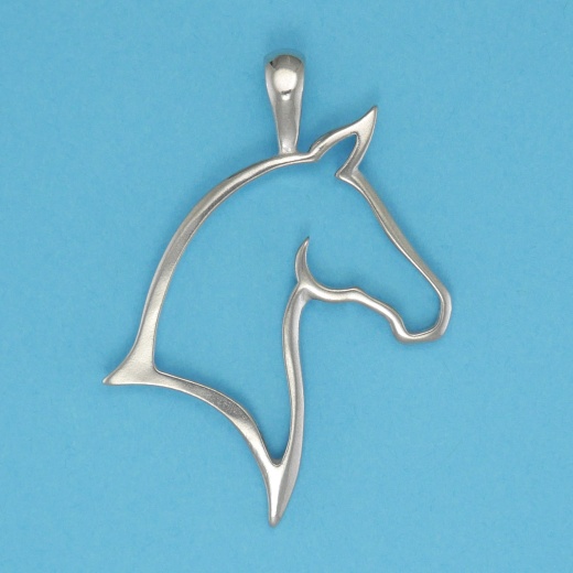 Horse Head Pendant - Elegant Sterling Silver Jewelry by Charmworks