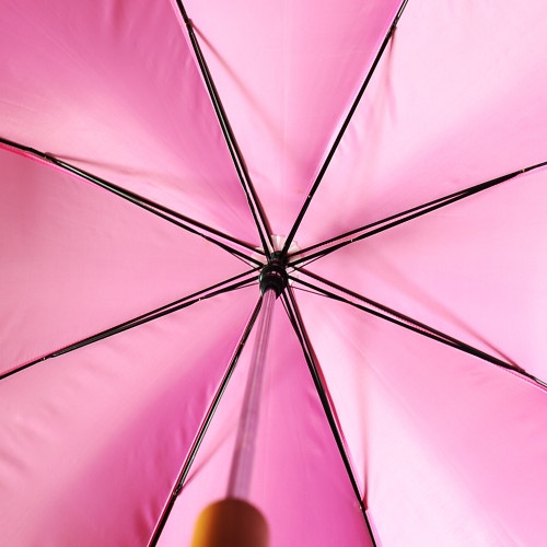48" Pretty Hot Pink Rain Auto Open Umbrella