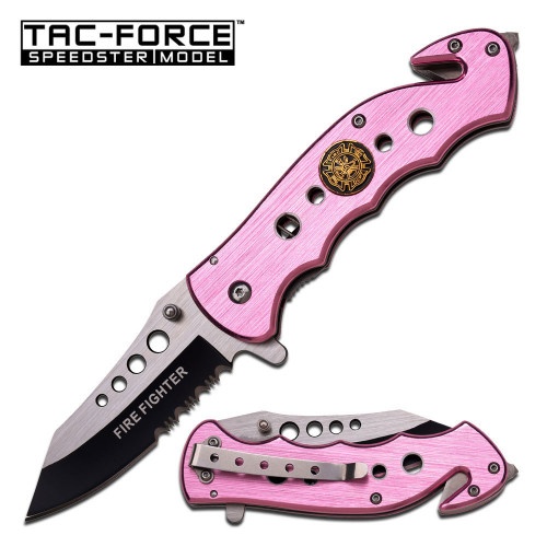 Tac-Force Fire Fighter Knife In Pink