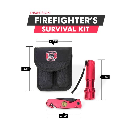 Firefighter Survival Knife And Flashlight Set
