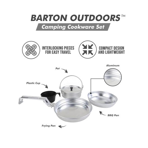 Aluminum Barton Outdoors Camping Cookware