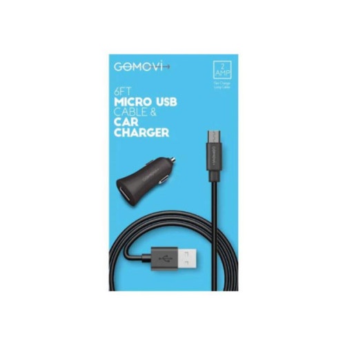 Gomovi 2.1 Amp Car Charger And 6 Foot Micro Usb Cable