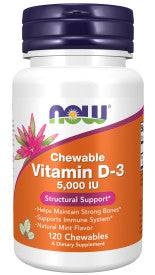 Vitamin D-3 Chewable 5,000 Iu 120 Count