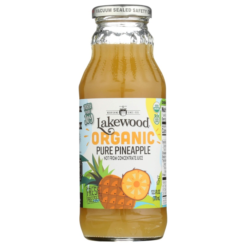 Organic Pineapple Juice (Lakewood Organic Juice) - 12.5 Oz