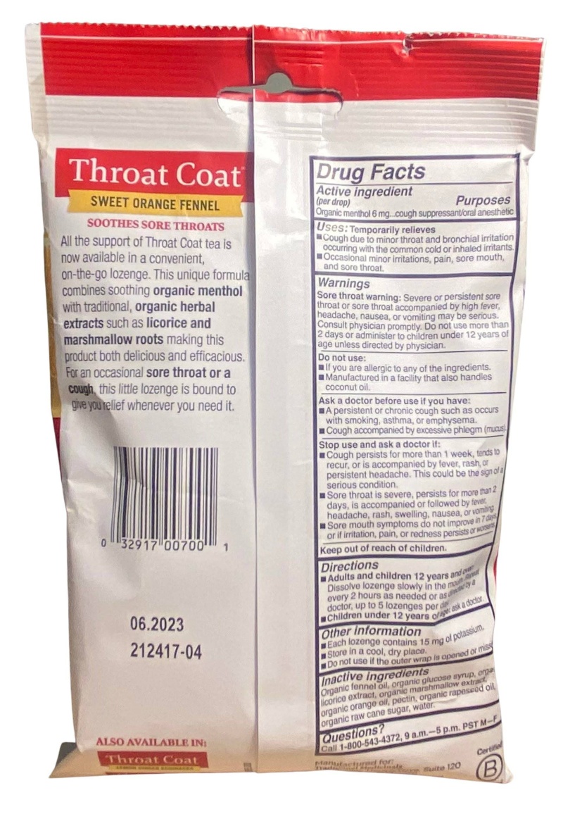 Traditional Medicinals Organic Throat Drops