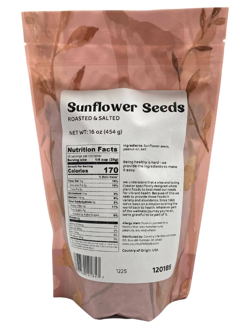 Sunflower Seeds, Roasted, Salted