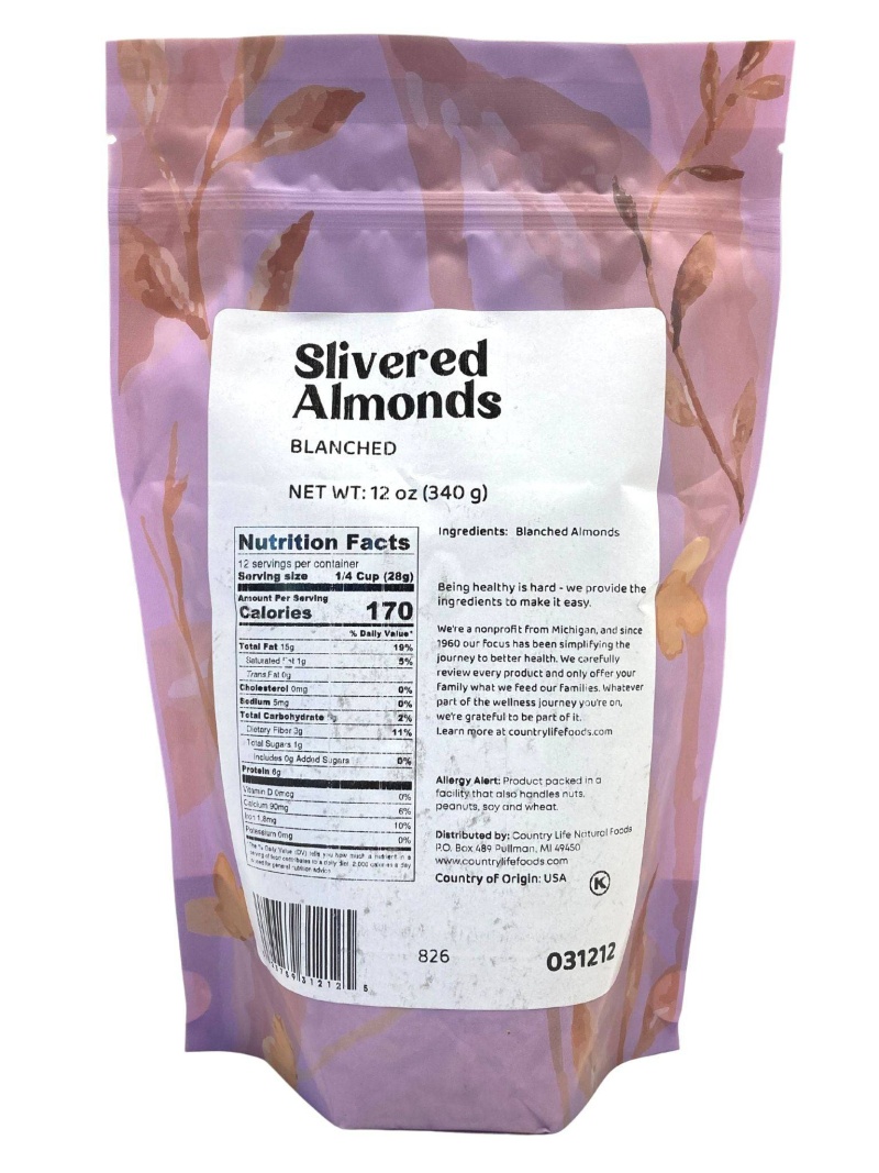 Almonds, Slivered - Blanched