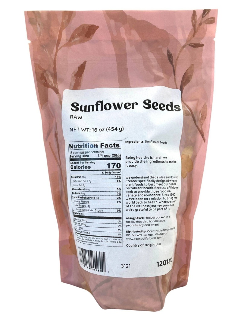 Sunflower Seeds, Raw