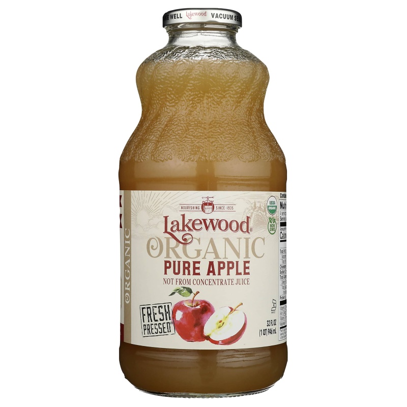 Organic Pure Apple Juice (Lakewood Organic Juice) - 32 Oz