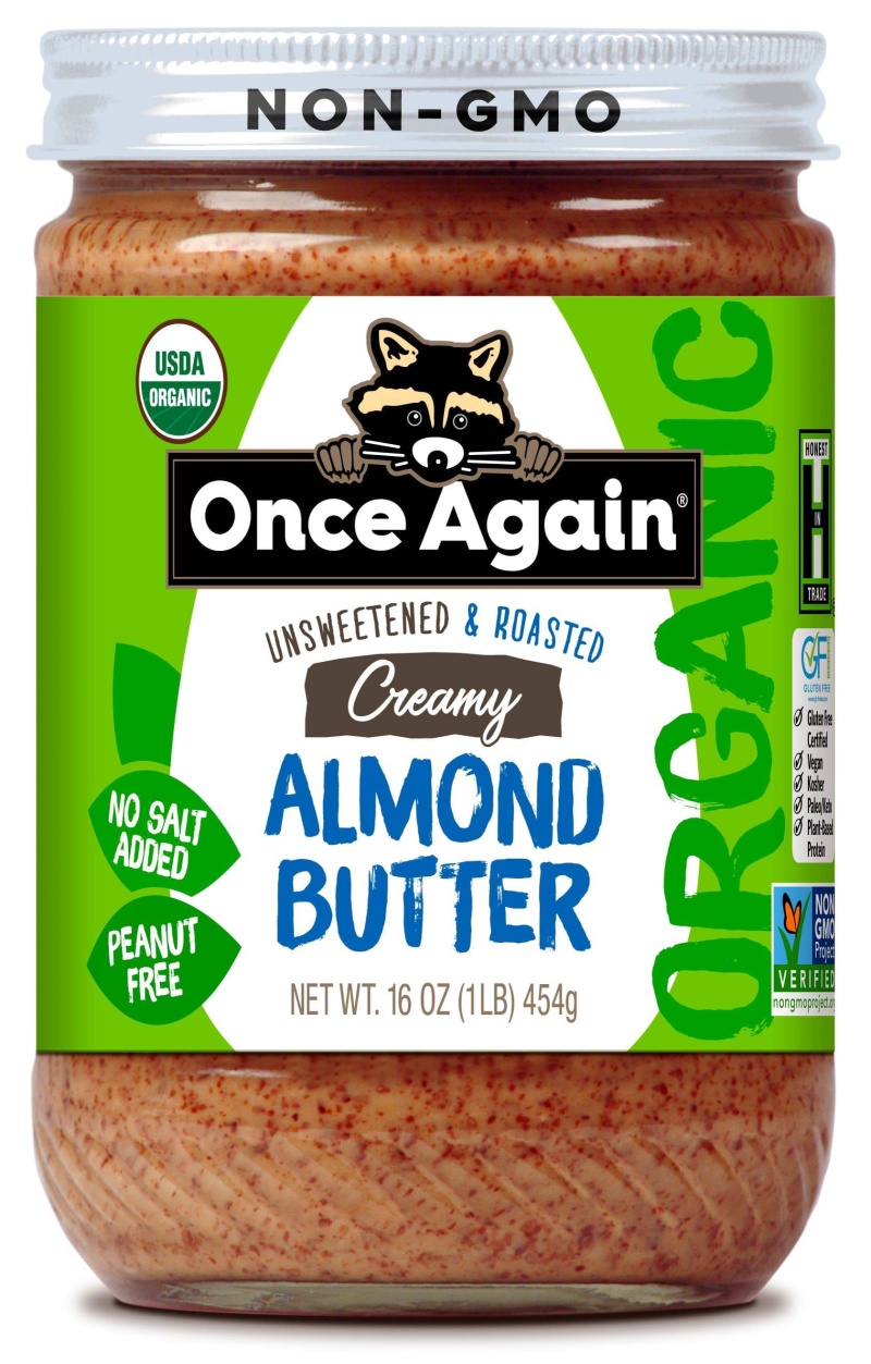 Almond Butter, Creamy, Organic, No Salt - 16 Oz