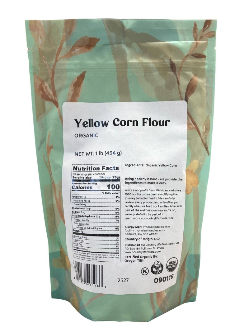 Organic Corn Flour, Yellow