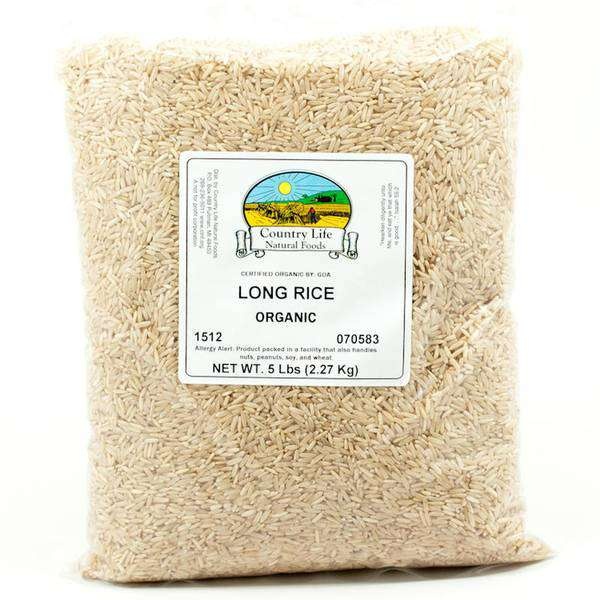 Long Brown Rice, Organic, Lundberg 5 Lb