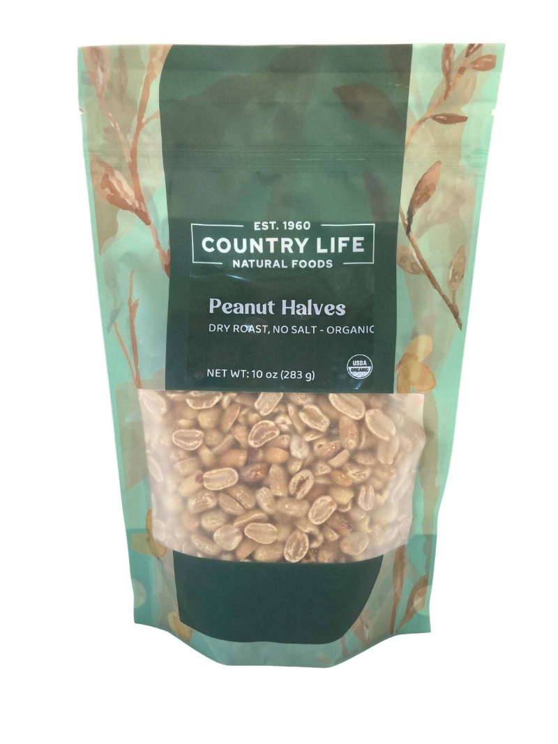 Organic Peanuts, 1/2S Dry Roasted, No Salt