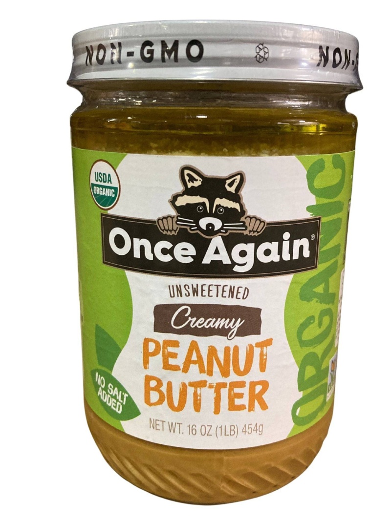 Organic Peanut Butter, Creamy, No Salt - 16 Oz