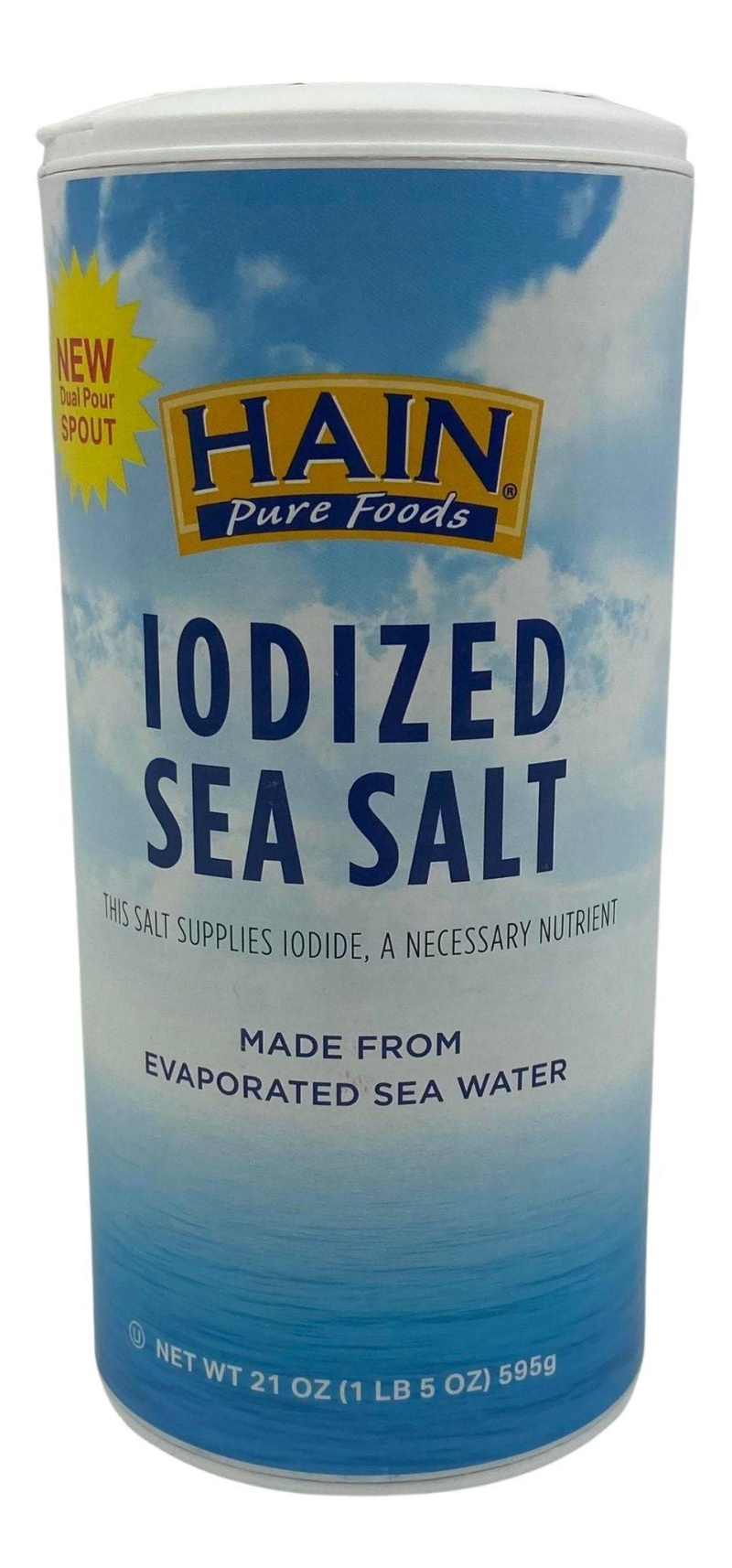 Sea Salt, Iodized - 21 Oz