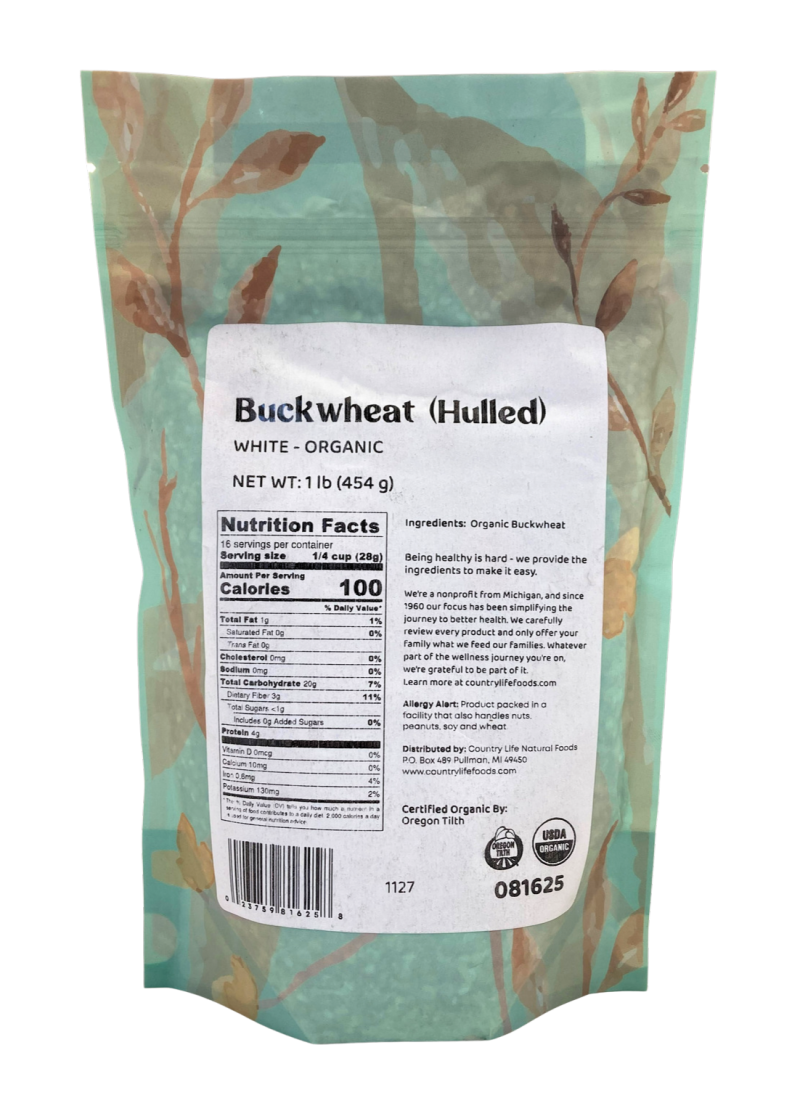 Organic Buckwheat, Hulled White