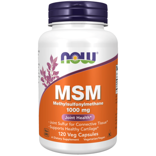 MSM Methylsulfonylmethane 1000Mg - 120 Count | NOW Supplements for Joint Health