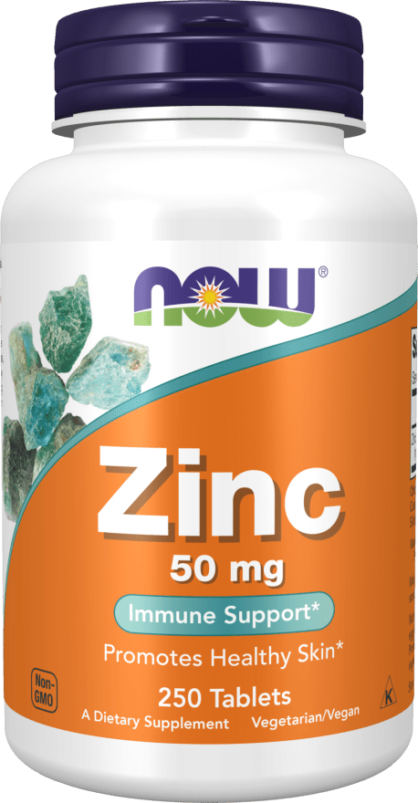 NOW Zinc 50mg Supplement - 250 Count